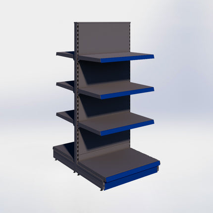 Middenstelling - H180 x B80 x D57 cm - 4 niveaus - Antraciet