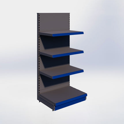 Kopstelling - H180 x B80 x D57 cm - 4 niveaus - Antraciet