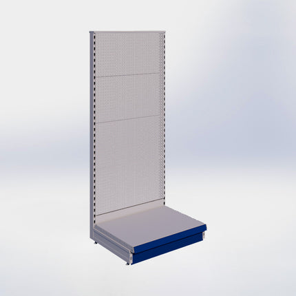 Kopstelling perforatie - H180 x B80 x D57 cm - 1 niveau - Grijs