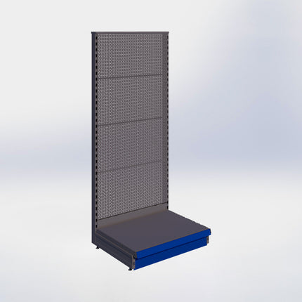 Kopstelling perforatie - H180 x B80 x D57 cm - 1 niveau - Antraciet