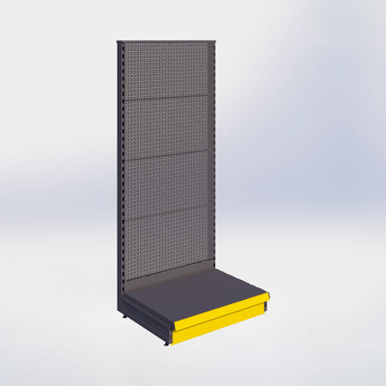 Kopstelling perforatie - H180 x B80 x D57 cm - 1 niveau - Antraciet