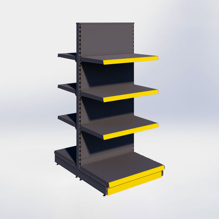 Middenstelling - H180 x B80 x D57 cm - 4 niveaus - Antraciet