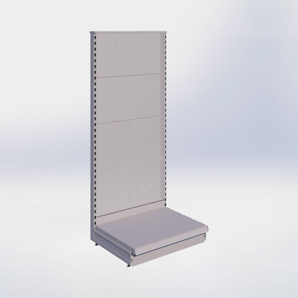 Kopstelling perforatie - H180 x B80 x D57 cm - 1 niveau - Grijs