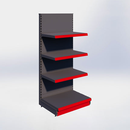 Kopstelling - H180 x B80 x D57 cm - 4 niveaus - Antraciet