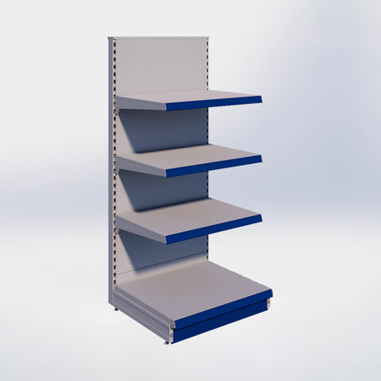 Kopstelling - H180 x B80 x D67 cm - 4 niveaus - Grijs