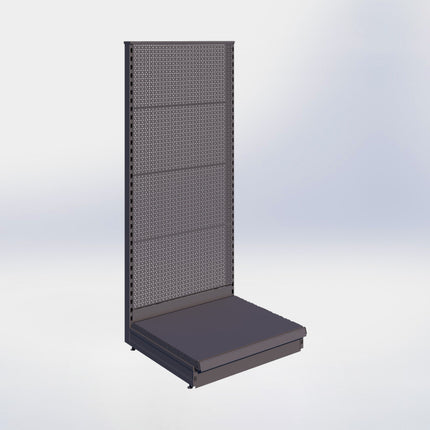 Kopstelling perforatie - H180 x B80 x D67 cm - 1 niveau - Antraciet