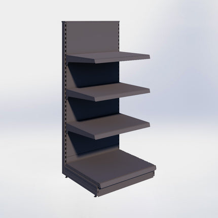 Kopstelling - H180 x B80 x D67 cm - 4 niveaus - Antraciet