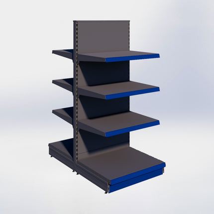 Middenstelling - H180 x B80 x D67 cm - 4 niveaus - Antraciet