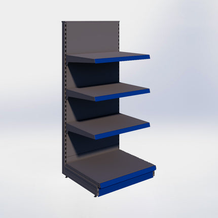 Kopstelling - H180 x B80 x D67 cm - 4 niveaus - Antraciet