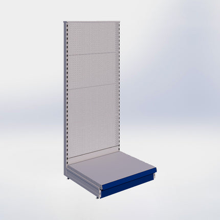 Kopstelling perforatie - H180 x B80 x D67 cm - 1 niveau - Grijs