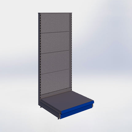 Kopstelling perforatie - H180 x B80 x D67 cm - 1 niveau - Antraciet