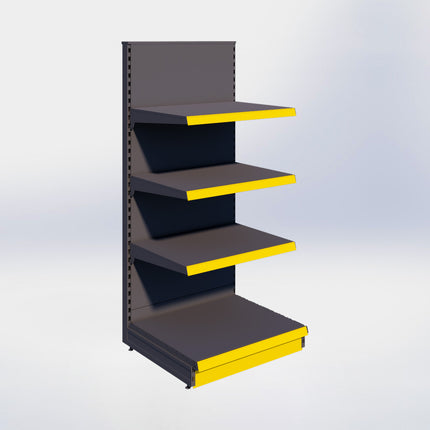 Kopstelling - H180 x B80 x D67 cm - 4 niveaus - Antraciet