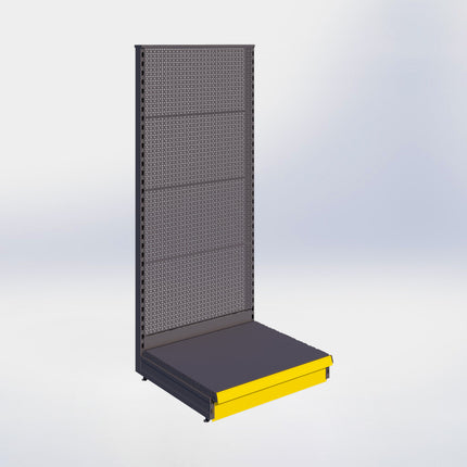 Kopstelling perforatie - H180 x B80 x D67 cm - 1 niveau - Antraciet