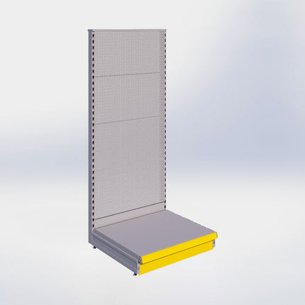 Kopstelling perforatie - H180 x B80 x D67 cm - 1 niveau - Grijs