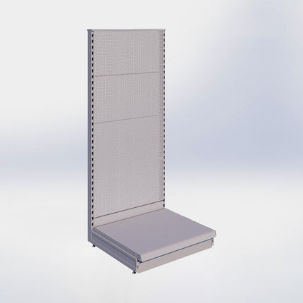 Kopstelling perforatie - H180 x B80 x D67 cm - 1 niveau - Grijs