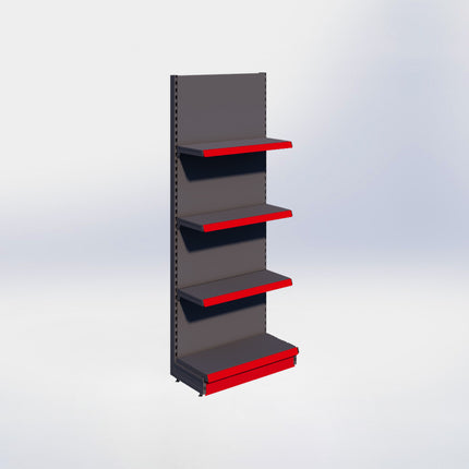 Wandstelling - H215 x B80 x D37 cm - 4 niveaus - Antraciet