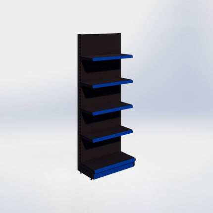 Wandstelling - H215 x B80 x D37 cm - 5 niveaus - Zwart