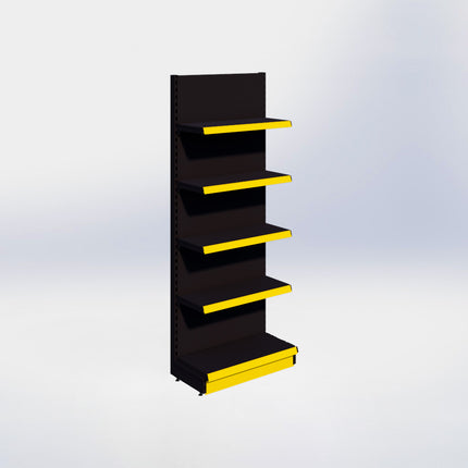 Wandstelling - H215 x B80 x D37 cm - 5 niveaus - Zwart