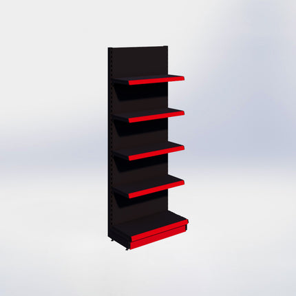 Wandstelling - H215 x B80 x D37 cm - 5 niveaus - Zwart