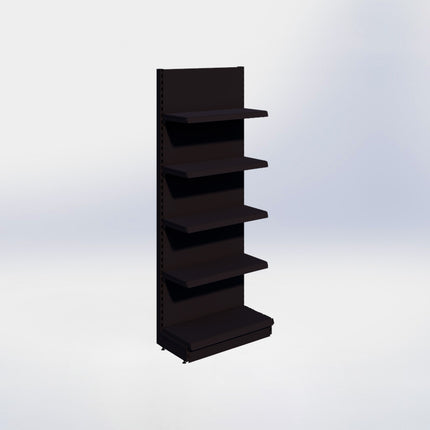 Wandstelling - H215 x B80 x D37 cm - 5 niveaus - Zwart