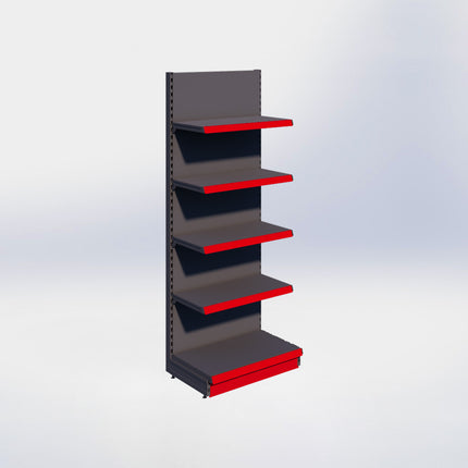 Wandstelling - H215 x B80 x D47 cm - 5 niveaus - Antraciet