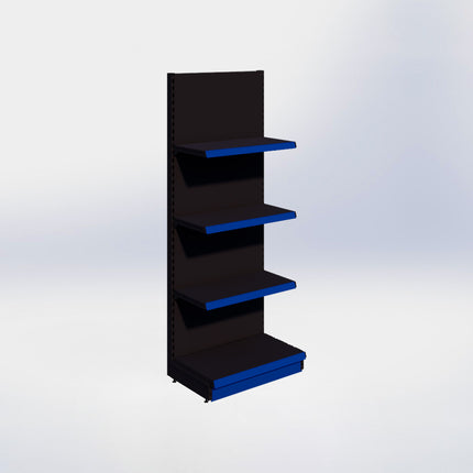 Wandstelling - H215 x B80 x D47 cm - 4 niveaus - Zwart