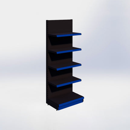 Wandstelling - H215 x B80 x D47 cm - 5 niveaus - Zwart