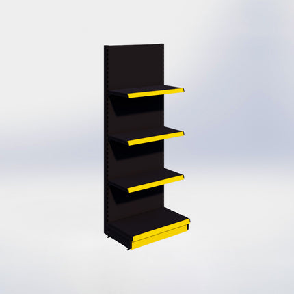 Wandstelling - H215 x B80 x D47 cm - 4 niveaus - Zwart