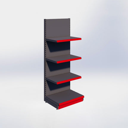 Wandstelling - H215 x B80 x D57 cm - 4 niveaus - Antraciet