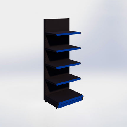 Wandstelling - H215 x B80 x D57 cm - 5 niveaus - Zwart