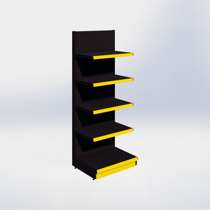 Wandstelling - H215 x B80 x D57 cm - 5 niveaus - Zwart