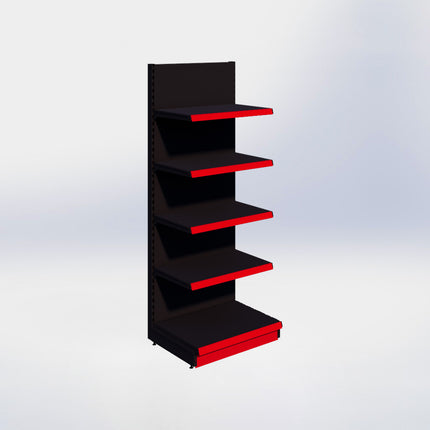 Wandstelling - H215 x B80 x D57 cm - 5 niveaus - Zwart