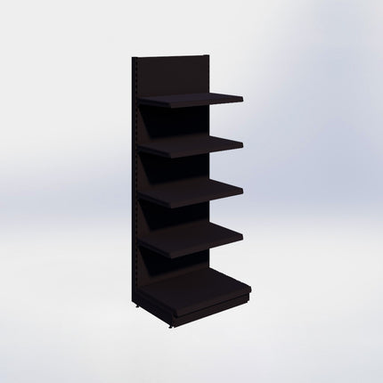 Wandstelling - H215 x B80 x D57 cm - 5 niveaus - Zwart