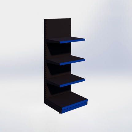 Wandstelling - H215 x B80 x D67 cm - 4 niveaus - Zwart