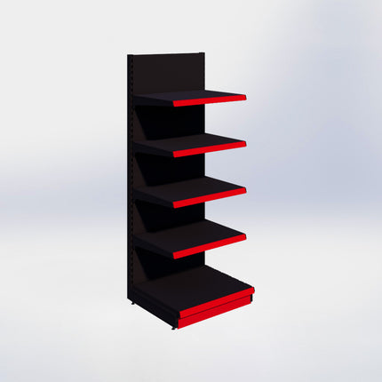 Wandstelling - H215 x B80 x D67 cm - 5 niveaus - Zwart