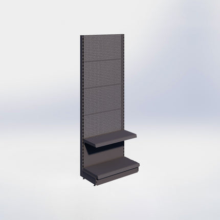 Wandstelling perforatie - H215 x B80 x D37 cm - 2 niveaus - Antraciet