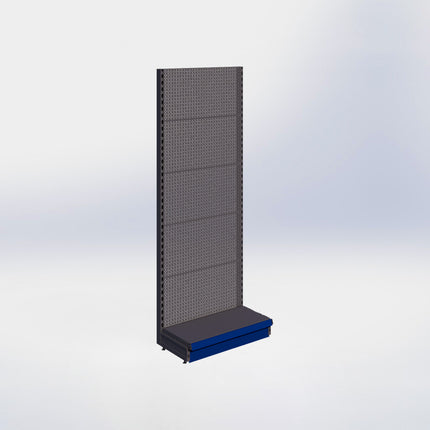 Wandstelling perforatie - H215 x B80 x D37 cm - 1 niveau - Antraciet