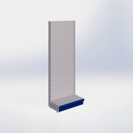 Wandstelling perforatie - H215 x B80 x D37 cm - 1 niveau - Grijs