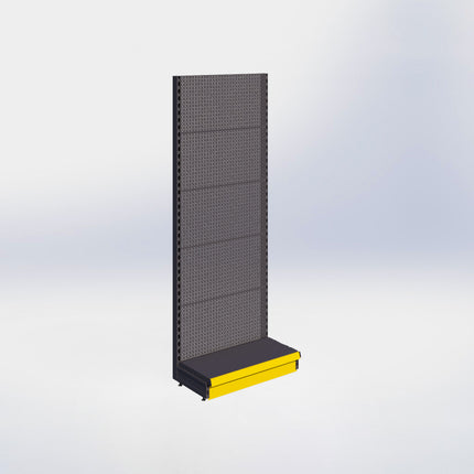 Wandstelling perforatie - H215 x B80 x D37 cm - 1 niveau - Antraciet
