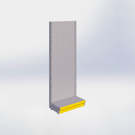 Wandstelling perforatie - H215 x B80 x D37 cm - 1 niveau - Grijs