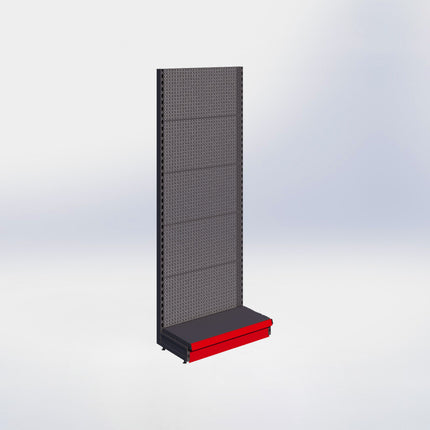 Wandstelling perforatie - H215 x B80 x D37 cm - 1 niveau - Antraciet
