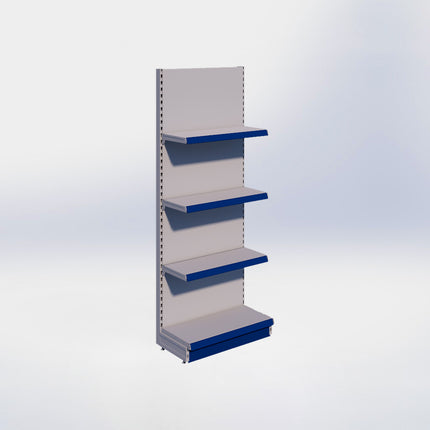 Wandstelling - H215 x B80 x D37 cm - 4 niveaus - Grijs