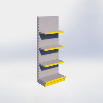 Wandstelling - H215 x B80 x D37 cm - 4 niveaus - Grijs