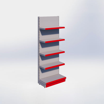 Wandstelling - H215 x B80 x D37 cm - 5 niveaus - Grijs