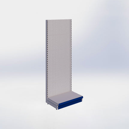 Wandstelling perforatie - H215 x B80 x D47 cm - 1 niveau - Grijs