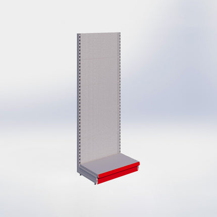 Wandstelling perforatie - H215 x B80 x D47 cm - 1 niveau - Grijs