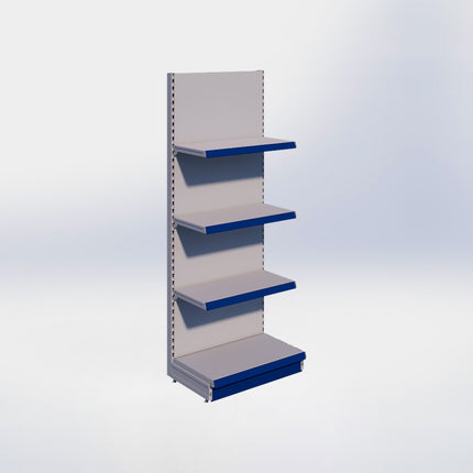 Wandstelling - H215 x B80 x D47 cm - 4 niveaus - Grijs