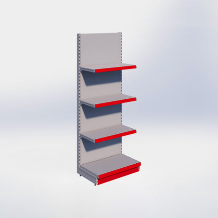 Wandstelling - H215 x B80 x D47 cm - 4 niveaus - Grijs