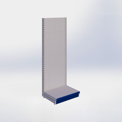 Wandstelling perforatie - H215 x B80 x D57 cm - 1 niveau - Grijs