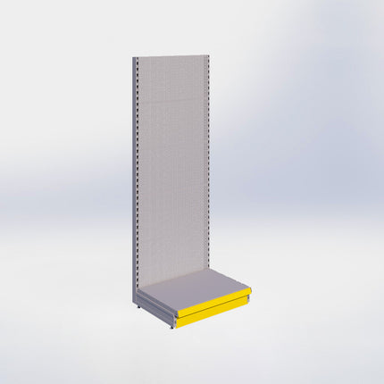 Wandstelling perforatie - H215 x B80 x D57 cm - 1 niveau - Grijs